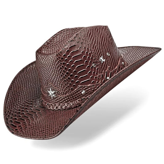 Chapéu Country Americano Marrom Cobra Star