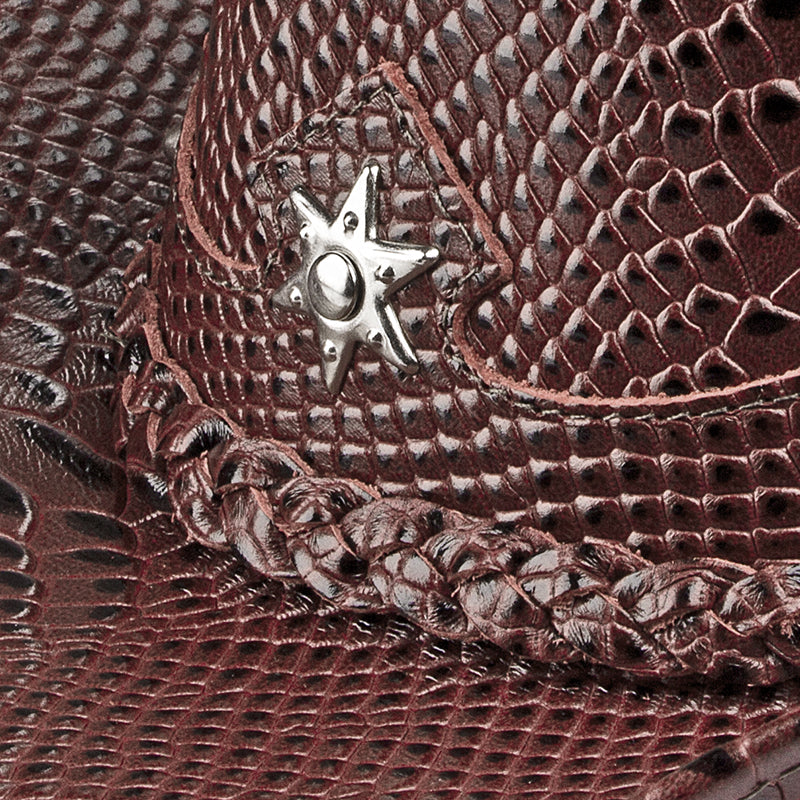 Chapéu Country Americano Marrom Cobra Star
