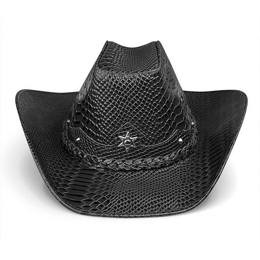 Chapéu Country Americano Preto Cobra Star