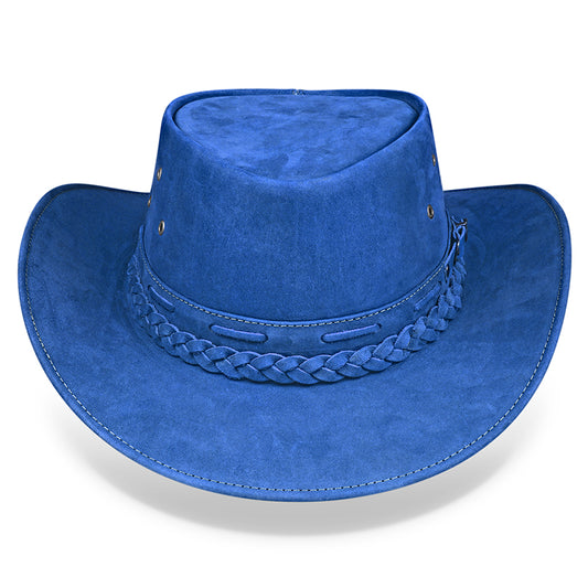 Chapéu Country Australiano Azul Nobuck Outlander