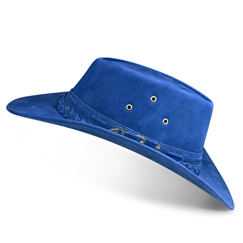 Chapéu Country Australiano Azul Nobuck Outlander