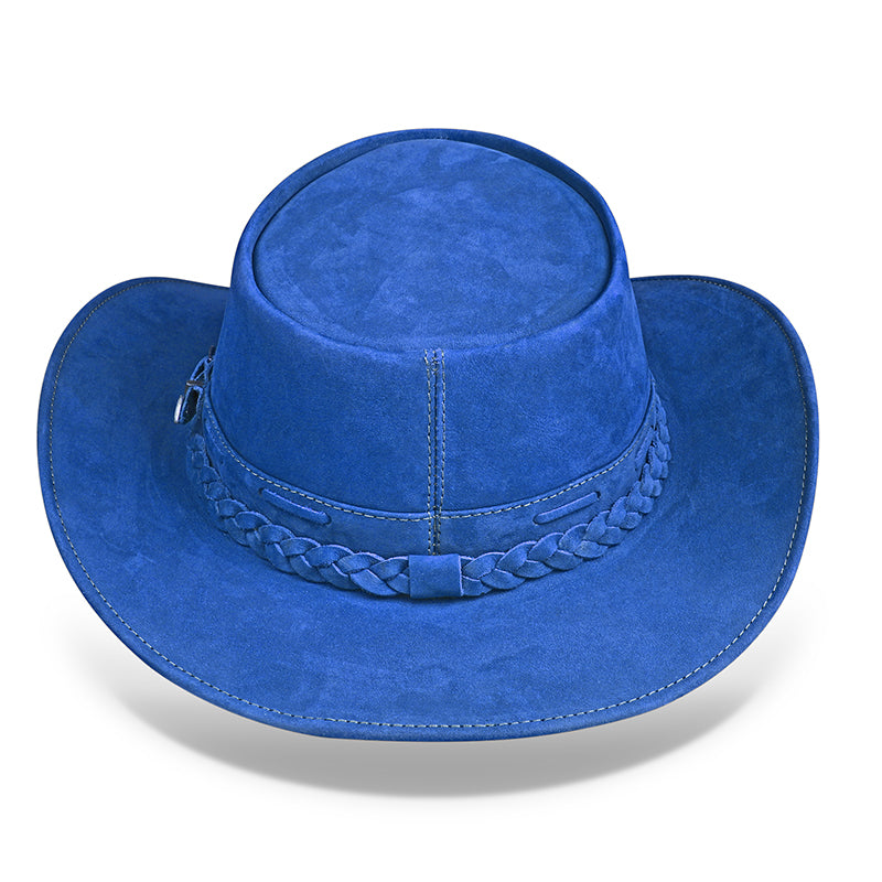 Chapéu Country Australiano Azul Nobuck Outlander