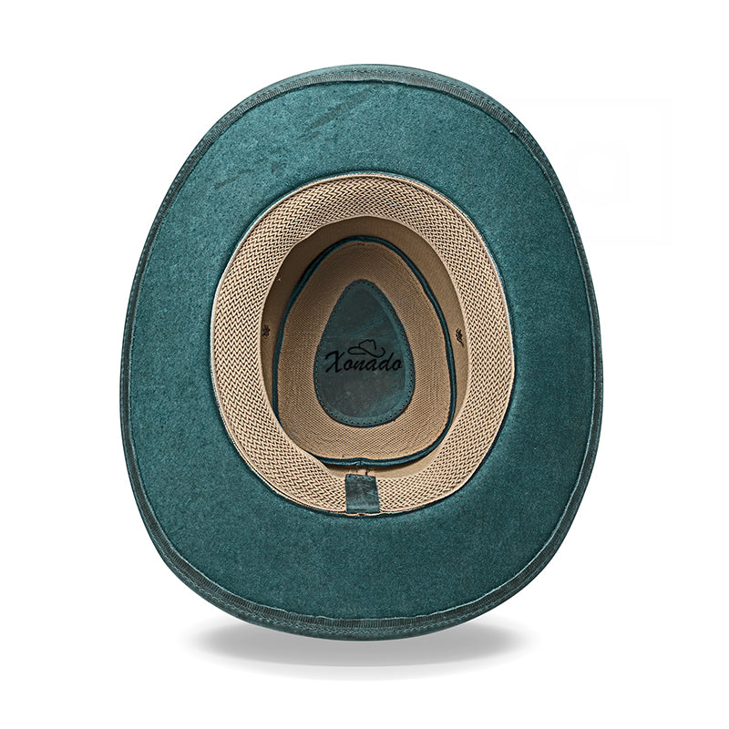 Chapéu Country Australiano Azul Rústico Outlander