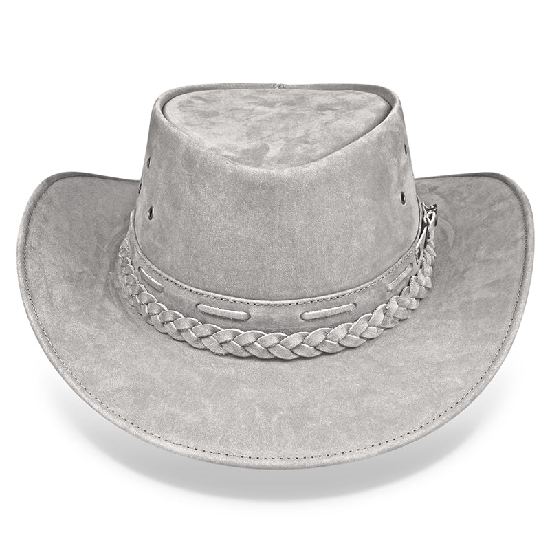 Chapéu Country Australiano Cinza Nobuck Outlander