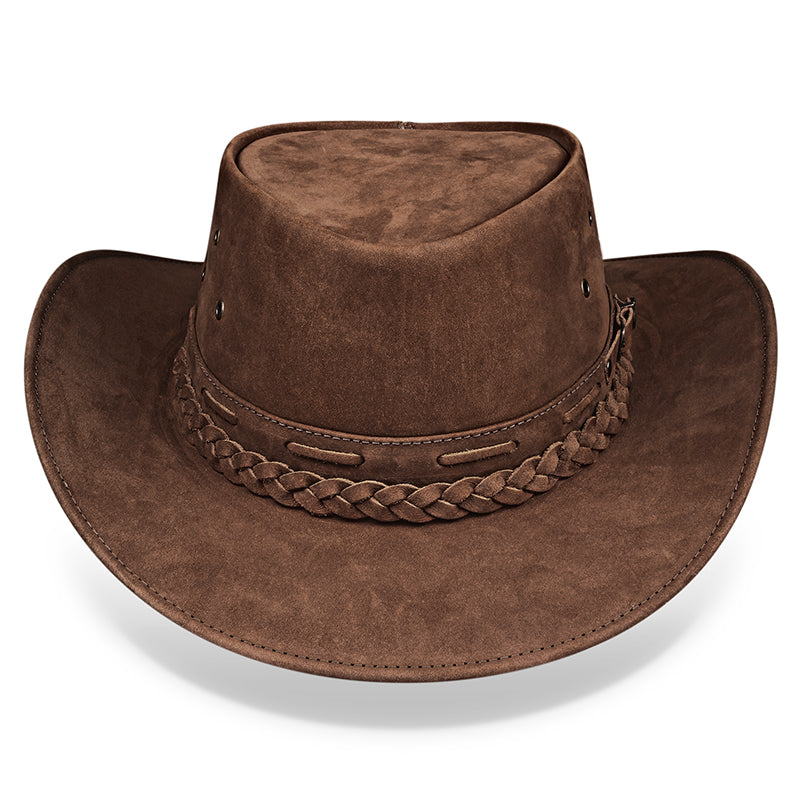Chapéu Country Australiano Marrom Nobuck Outlander