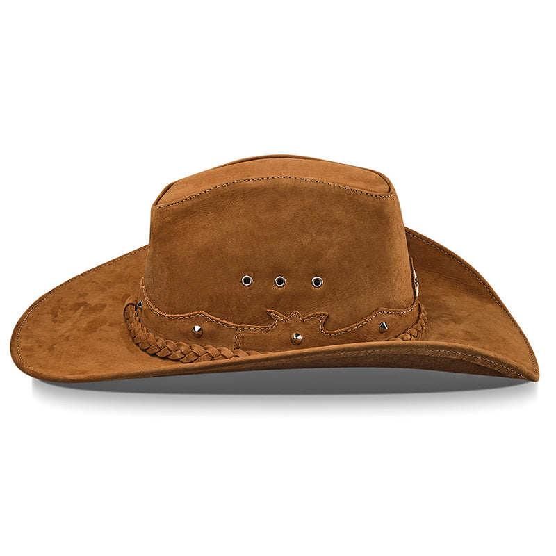 Chapéu Country Americano Couro Castor Nobuck Star