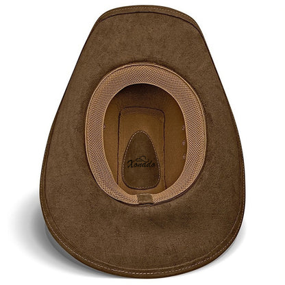 Chapéu Country Americano Couro Marrom Nobuck Star