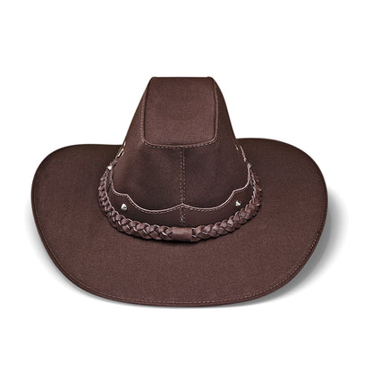 Chapéu Country Americano Lona Marrom Star