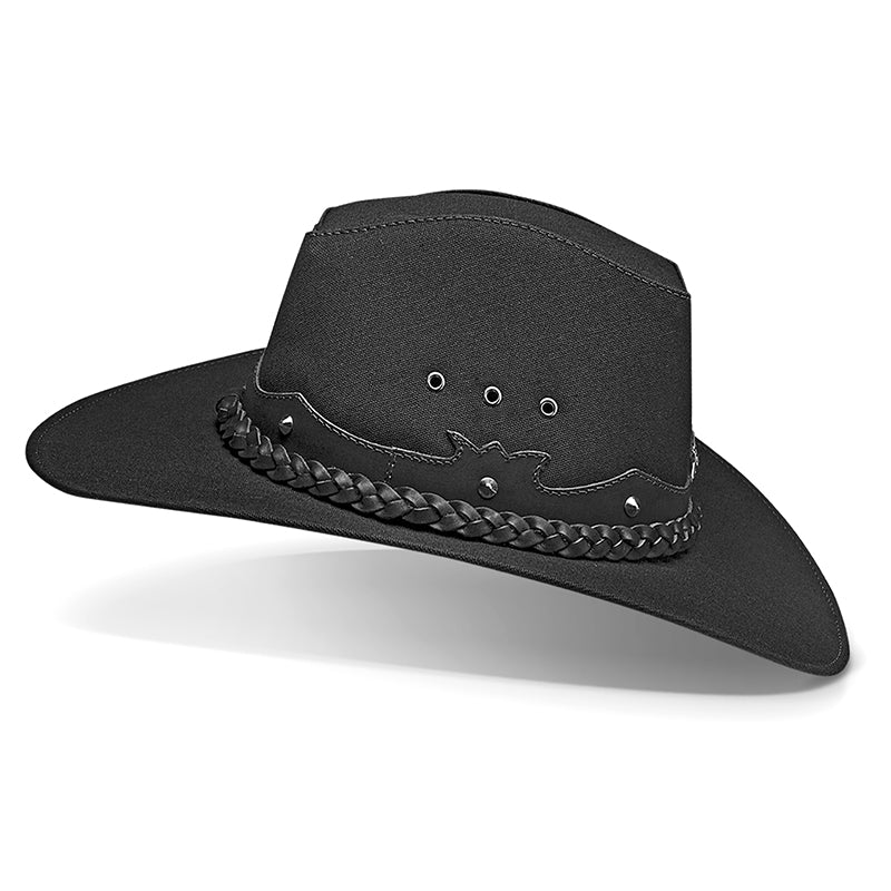 Chapéu Country Americano Lona Preto Star