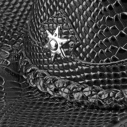 Chapéu Country Americano Preto Cobra Star