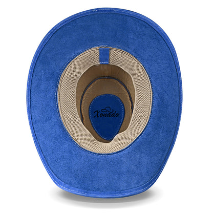 Chapéu Country Australiano Azul Nobuck Outlander