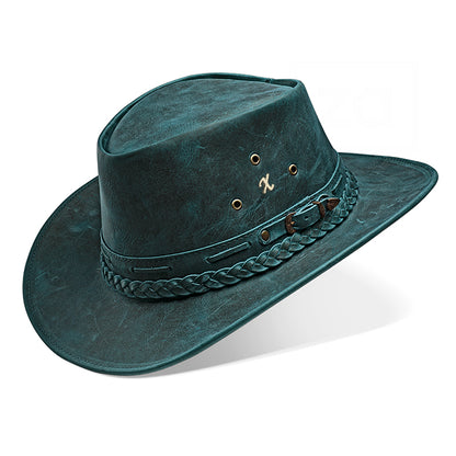 Chapéu Country Australiano Azul Rústico Outlander