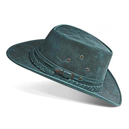 Chapéu Country Australiano Azul Rústico Outlander