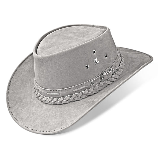 Chapéu Country Australiano Cinza Nobuck Outlander