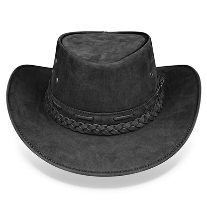 Chapéu Country Australiano Preto Nobuck Outlander