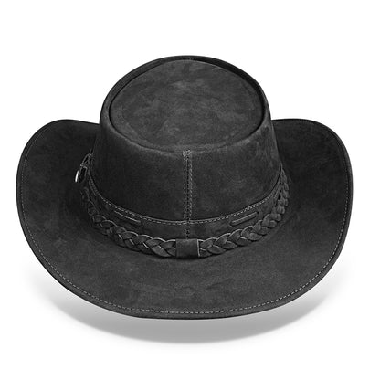Chapéu Country Australiano Preto Nobuck Outlander