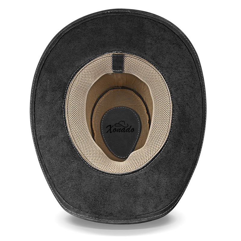 Chapéu Country Australiano Preto Nobuck Outlander