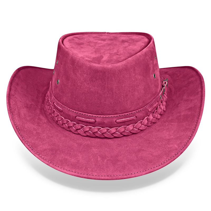Chapéu Country Australiano Rosa Nobuck Outlander