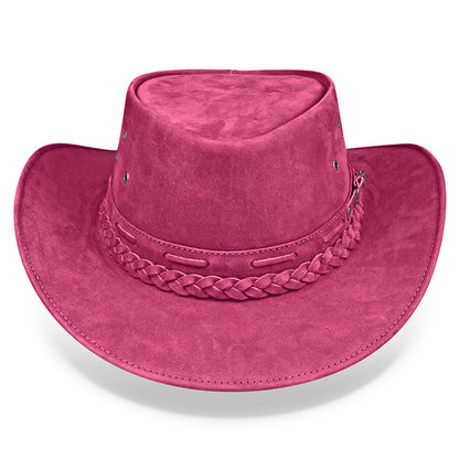 Chapéu Country Australiano Rosa Nobuck Outlander