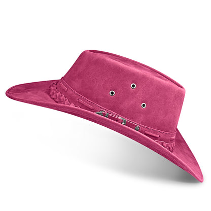 Chapéu Country Australiano Rosa Nobuck Outlander