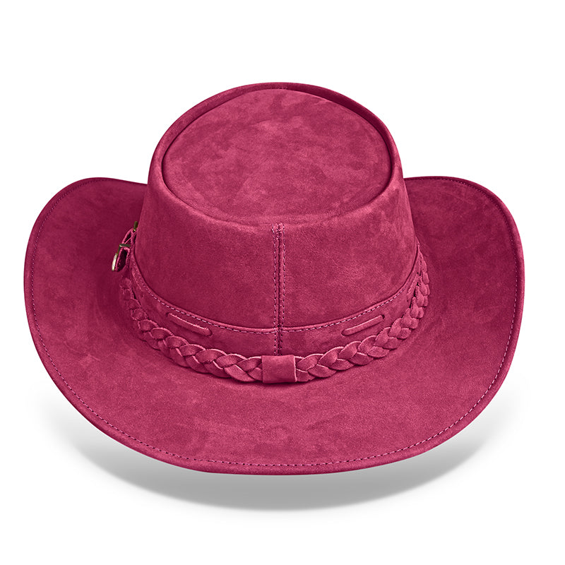 Chapéu Country Australiano Rosa Nobuck Outlander