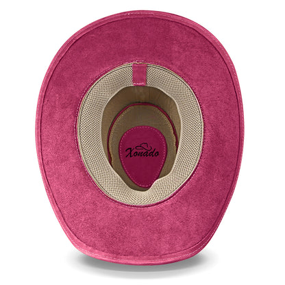 Chapéu Country Australiano Rosa Nobuck Outlander
