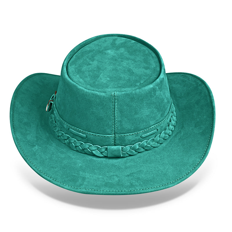 Chapéu Country Australiano Turquesa Nobuck Outlander