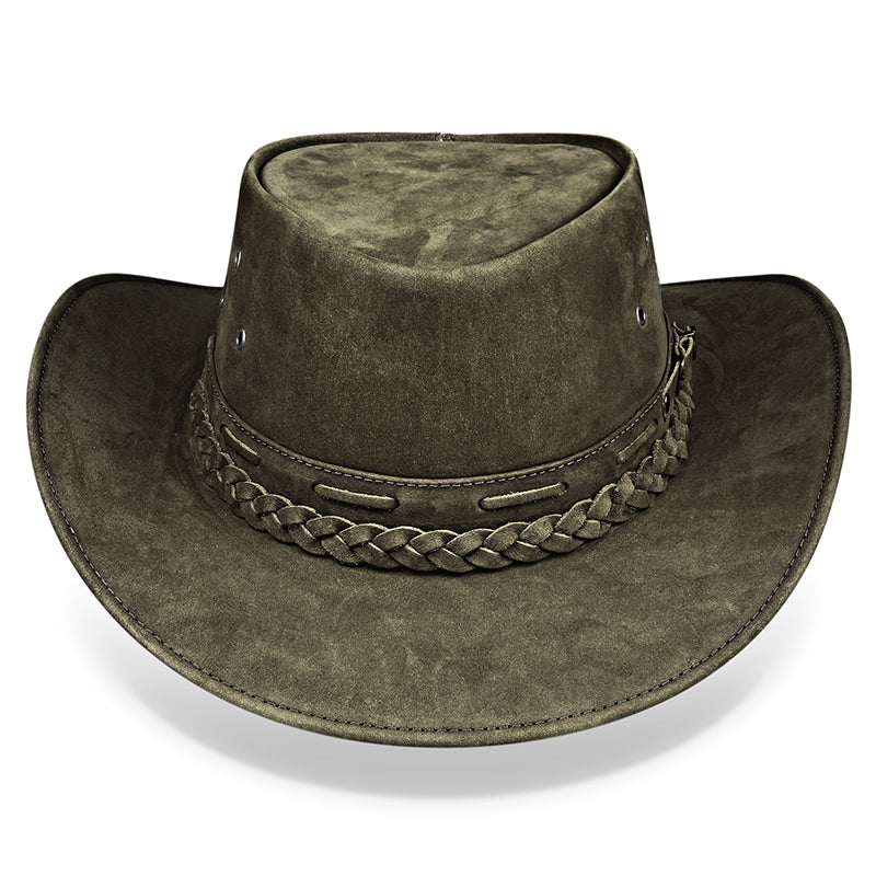 Chapéu Country Australiano Verde Nobuck Outlander