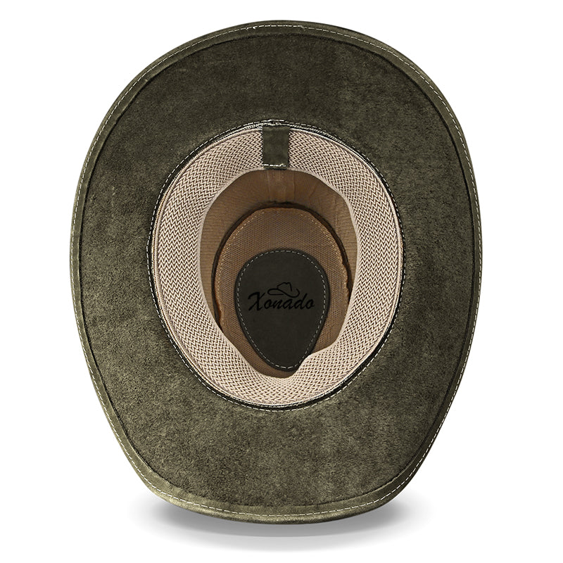 Chapéu Country Australiano Verde Nobuck Outlander