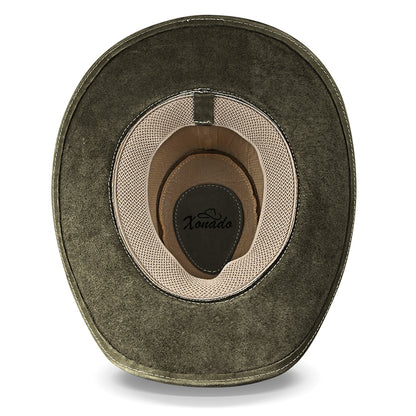 Chapéu Country Australiano Verde Nobuck Outlander