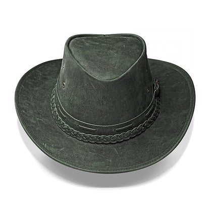 Chapéu Country Australiano Verde Rústico Outlander