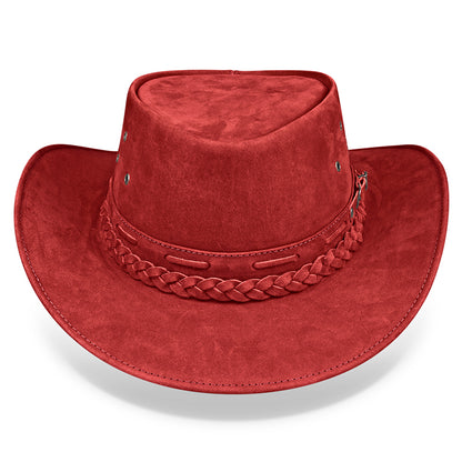 Chapéu Country Australiano Vermelho Nobuck Outlander