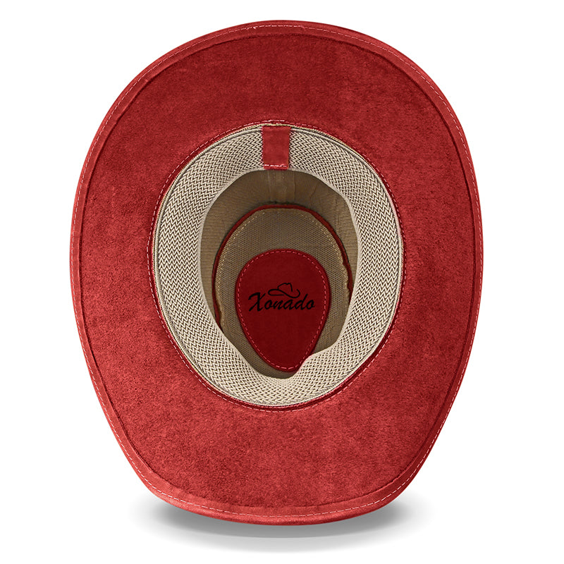 Chapéu Country Australiano Vermelho Nobuck Outlander