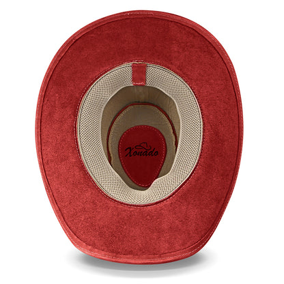 Chapéu Country Australiano Vermelho Nobuck Outlander