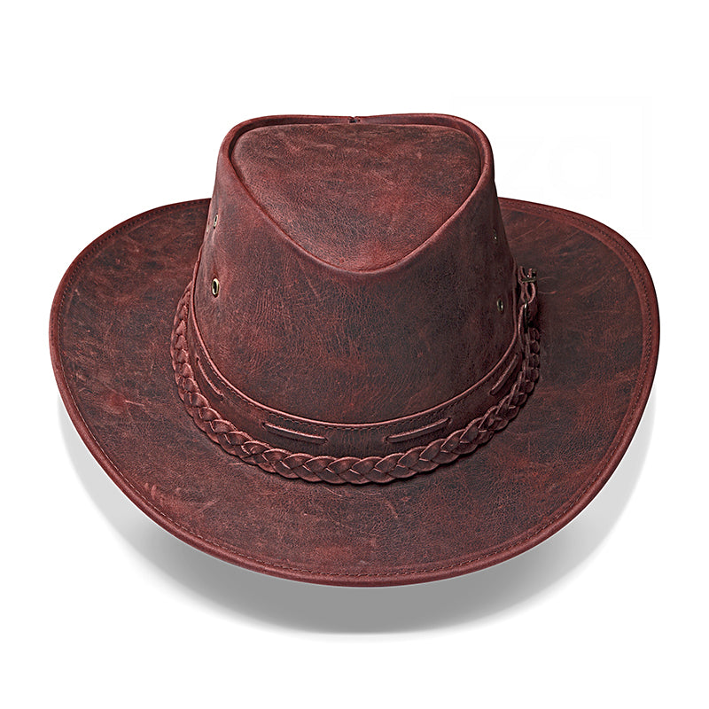 Chapéu Country Australiano Vermelho Rústico Outlander