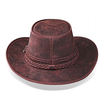 Chapéu Country Australiano Vermelho Rústico Outlander