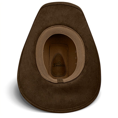 Chapéu Country Americano Couro Marrom Escuro Star